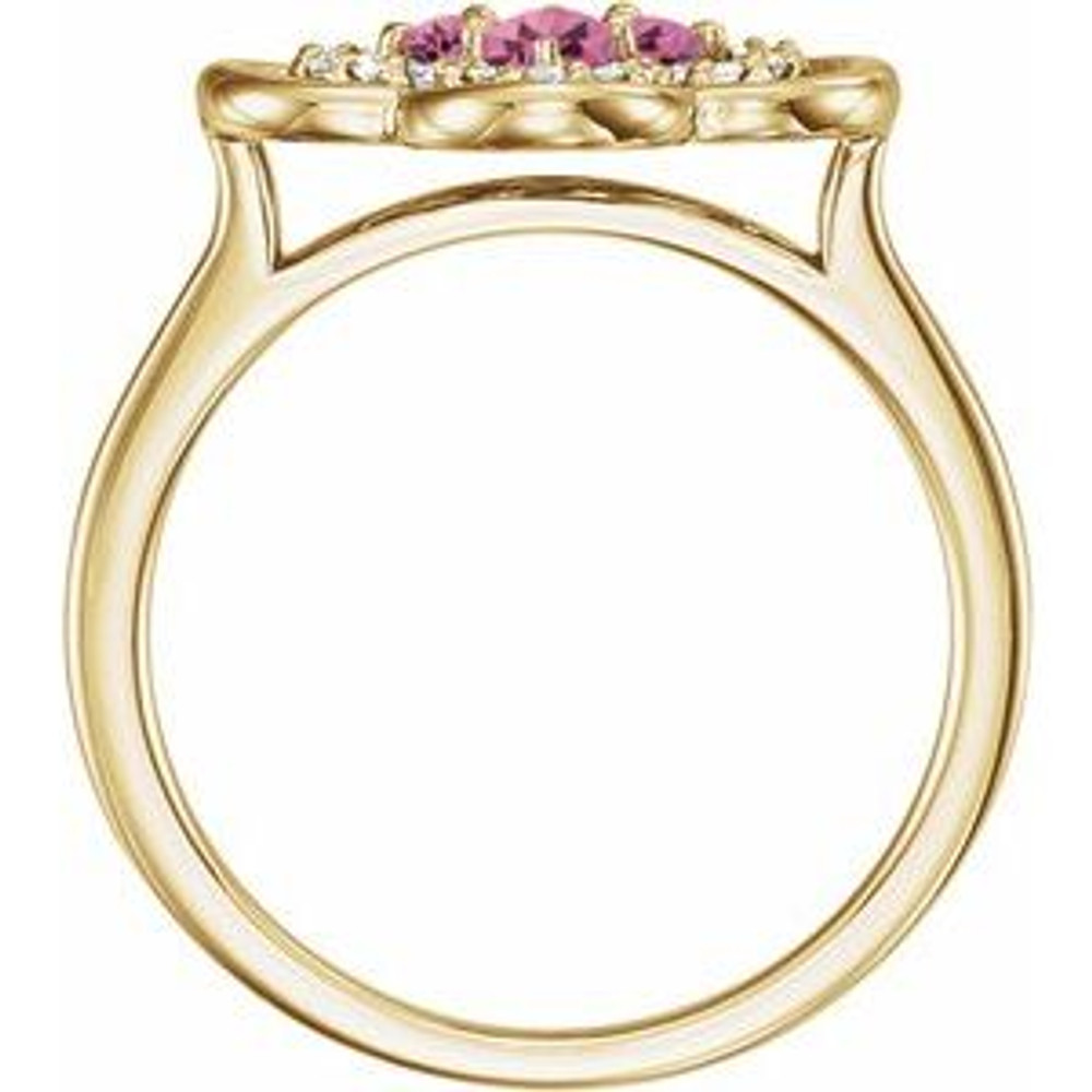 Fabulous and feminine, this pink tourmaline ring will make you feel more beautiful than ever after just moments of having it on.