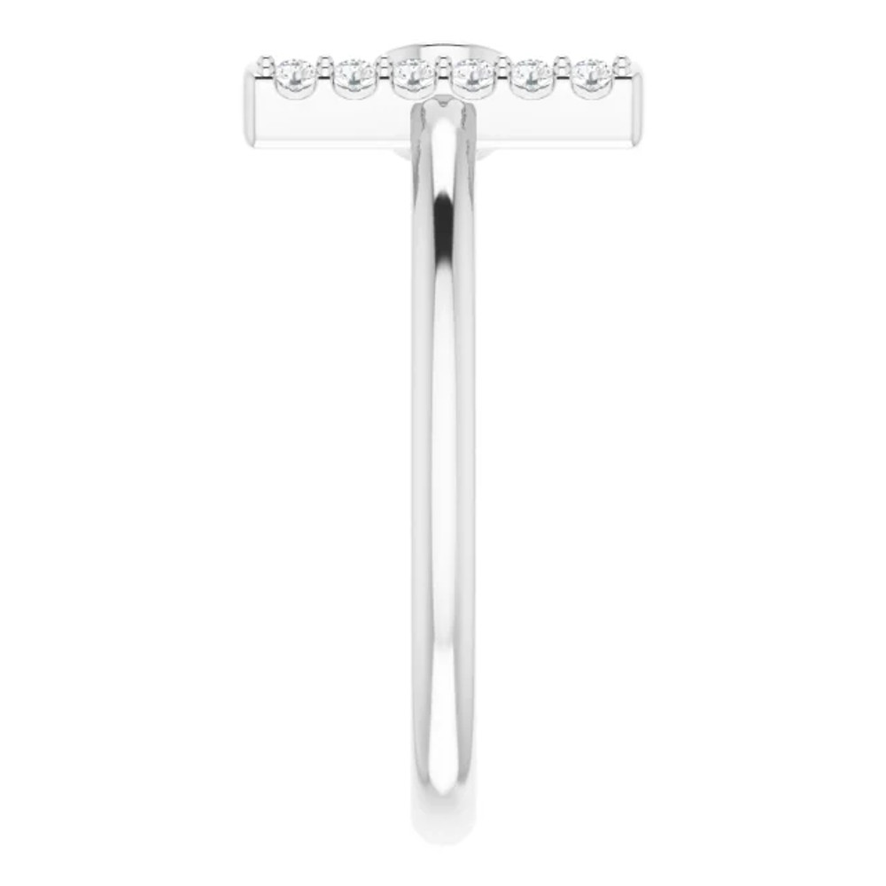 Dainty and feminine, this gemstone ring sets an elegant tone. The ring is set in platinum.