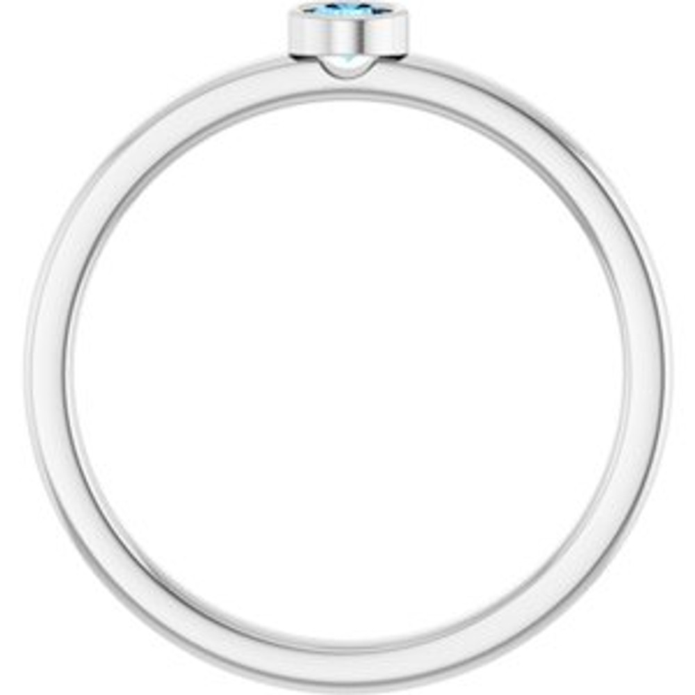 Dainty and feminine, this gemstone ring sets an elegant tone. The ring is set in platinum.