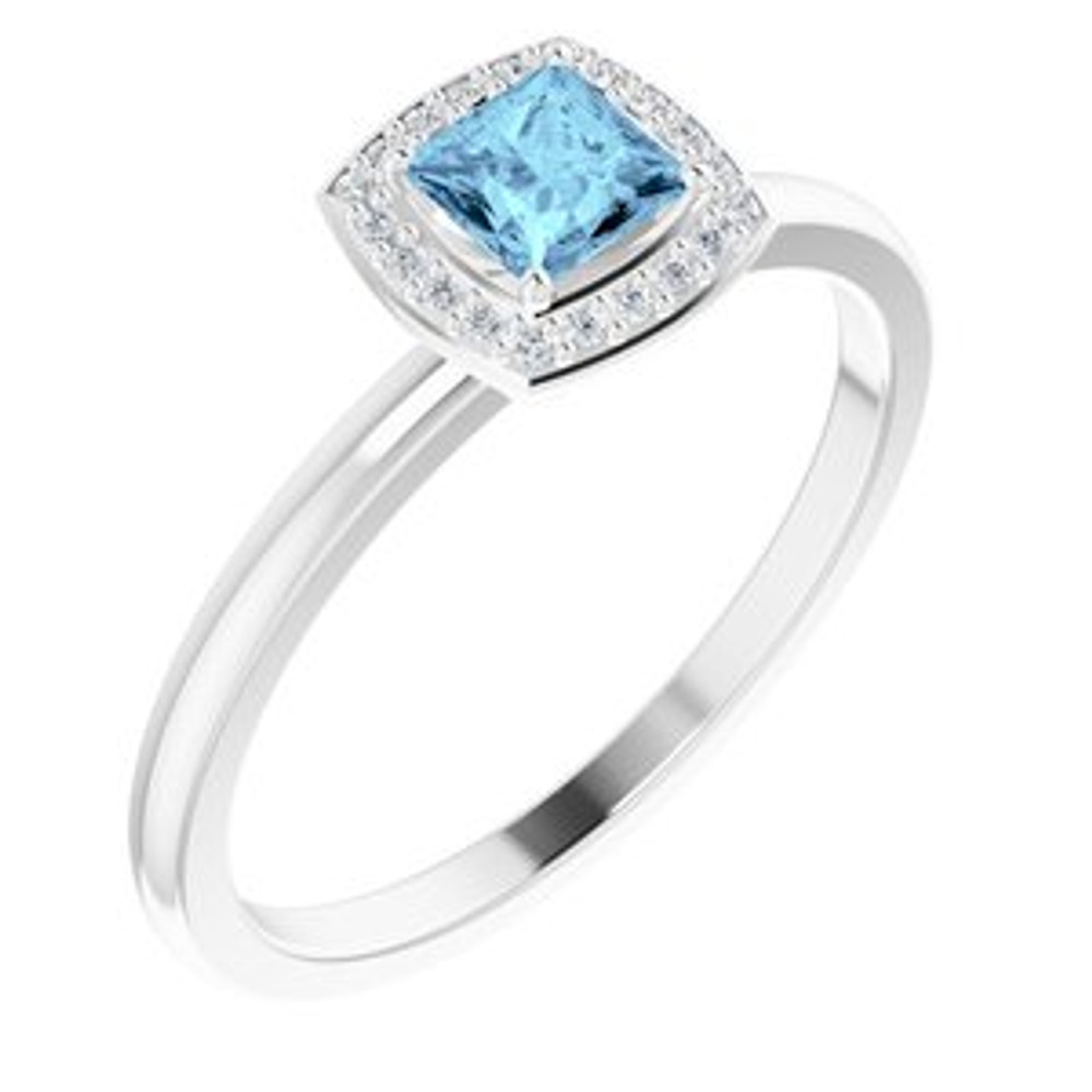 Dainty and feminine, this gemstone ring sets an elegant tone. The ring is set in platinum.