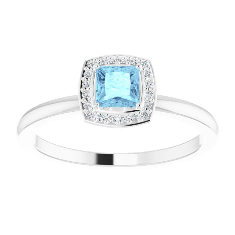 Dainty and feminine, this gemstone ring sets an elegant tone. The ring is set in platinum.