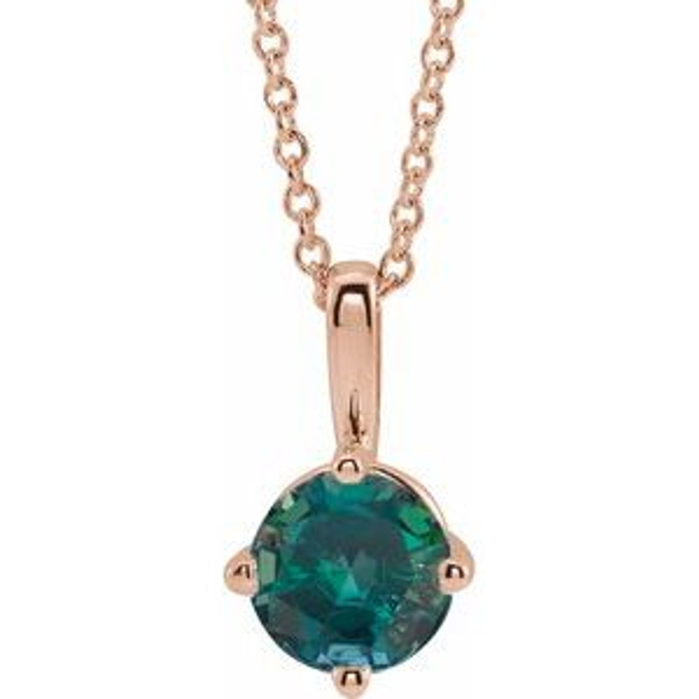 Charm your June-born girl with this beautiful alexandrite pendant.