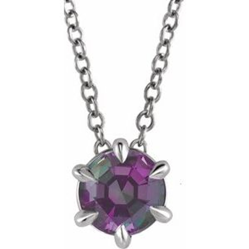 Charm your June-born girl with this beautiful alexandrite pendant.