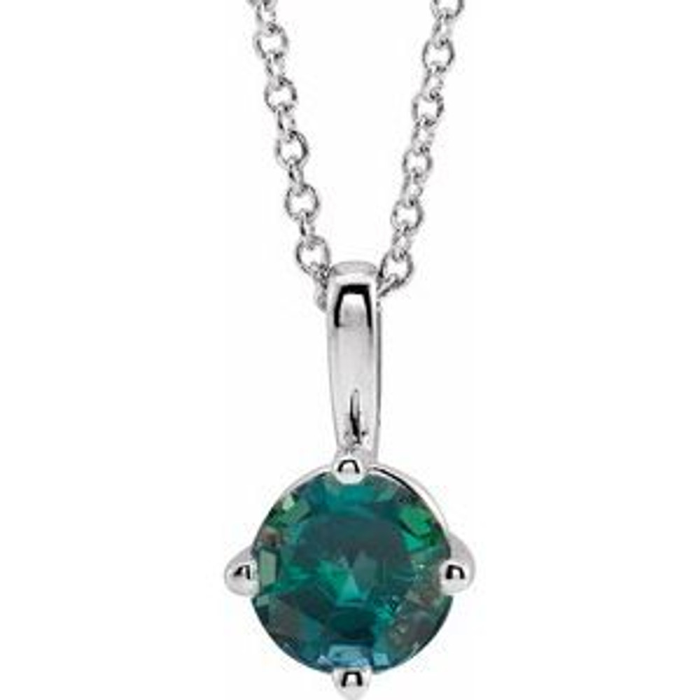 Charm your June-born girl with this beautiful alexandrite pendant.