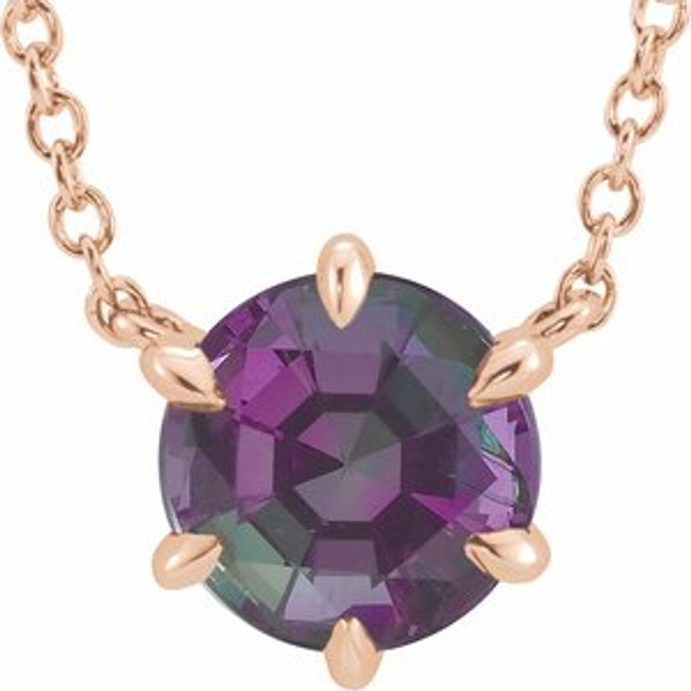 Charm your June-born girl with this beautiful alexandrite pendant.