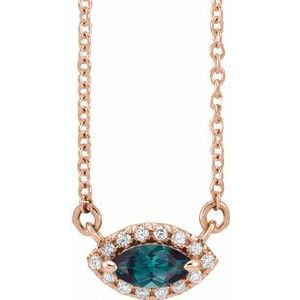 Charm your June-born girl with this beautiful alexandrite pendant.