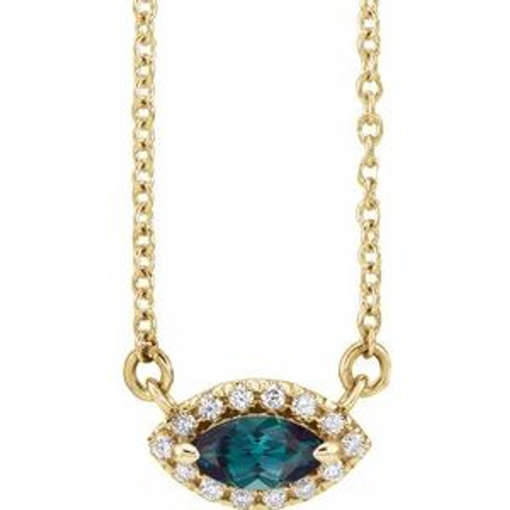 Charm your June-born girl with this beautiful alexandrite pendant.