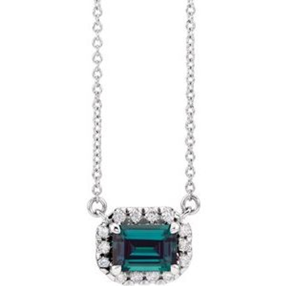 Charm your June-born girl with this beautiful alexandrite pendant.