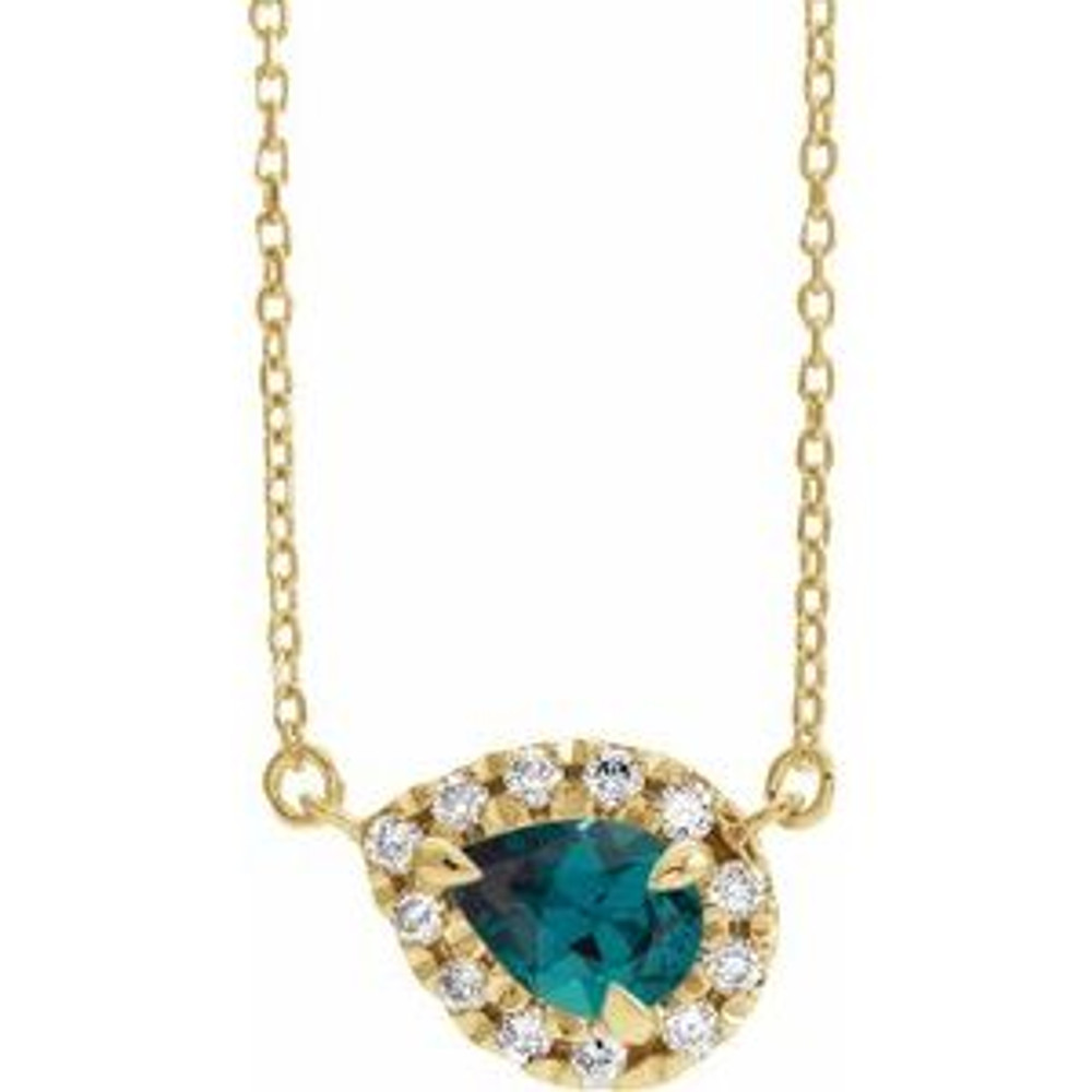 Charm your June-born girl with this beautiful alexandrite pendant.