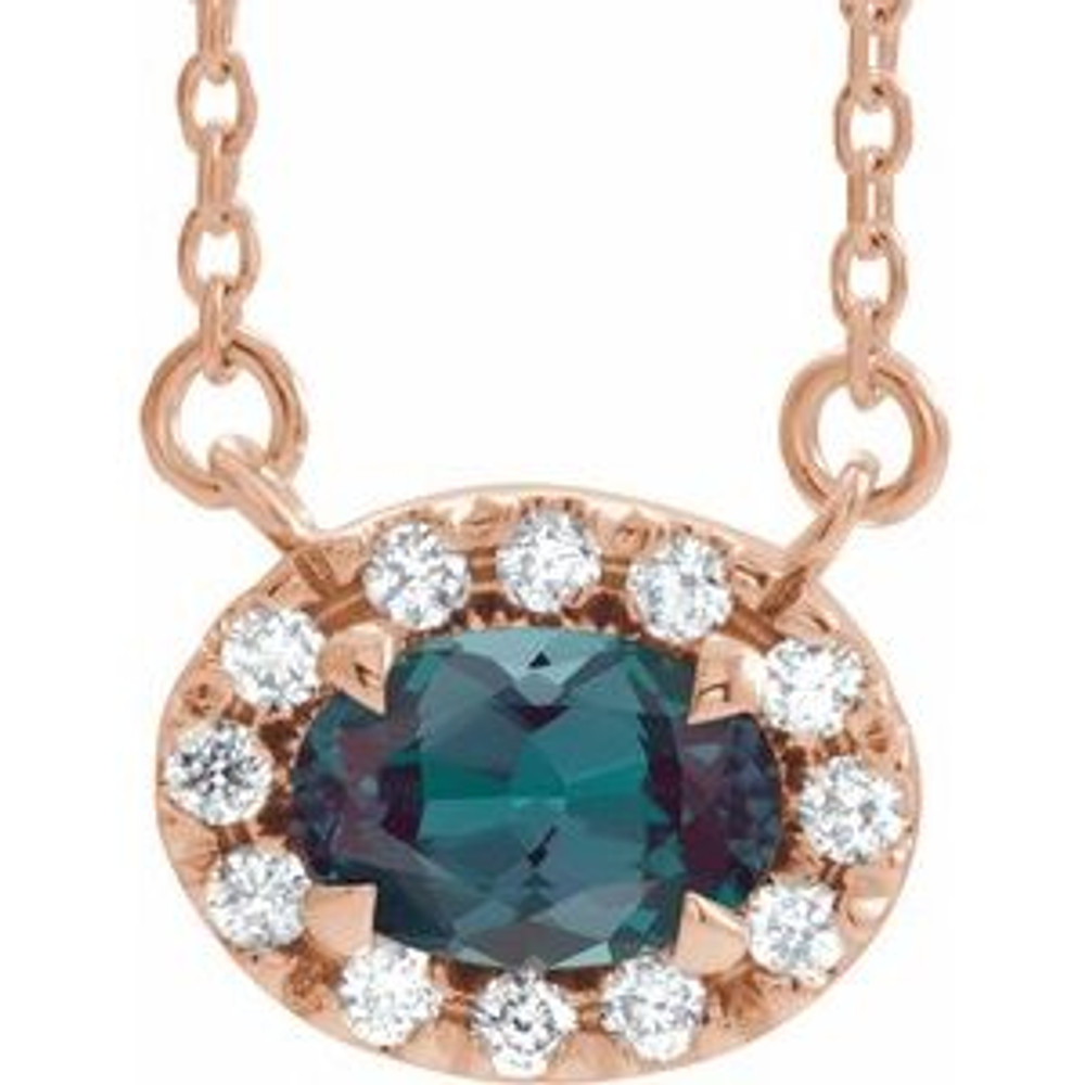 Charm your June-born girl with this beautiful alexandrite pendant.