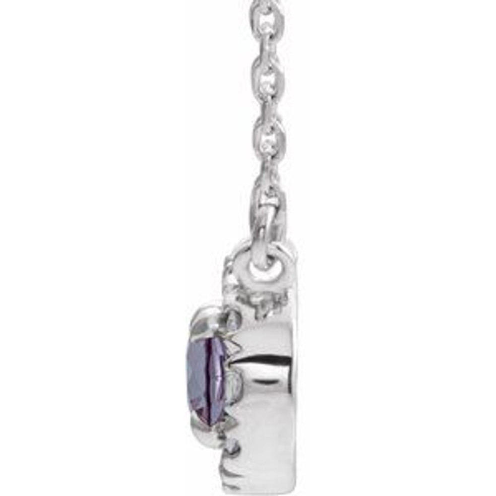 Charm your June-born girl with this beautiful alexandrite pendant.