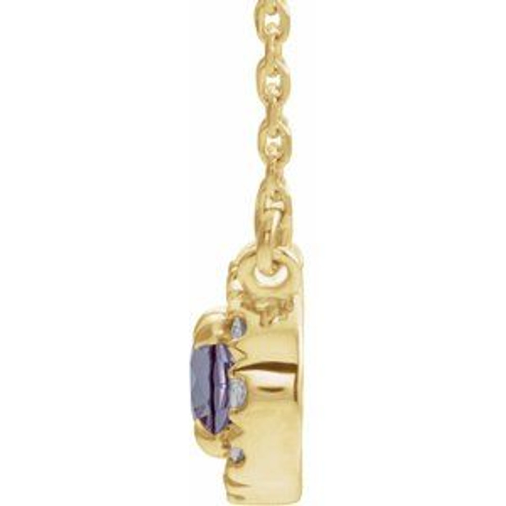 Charm your June-born girl with this beautiful alexandrite pendant.