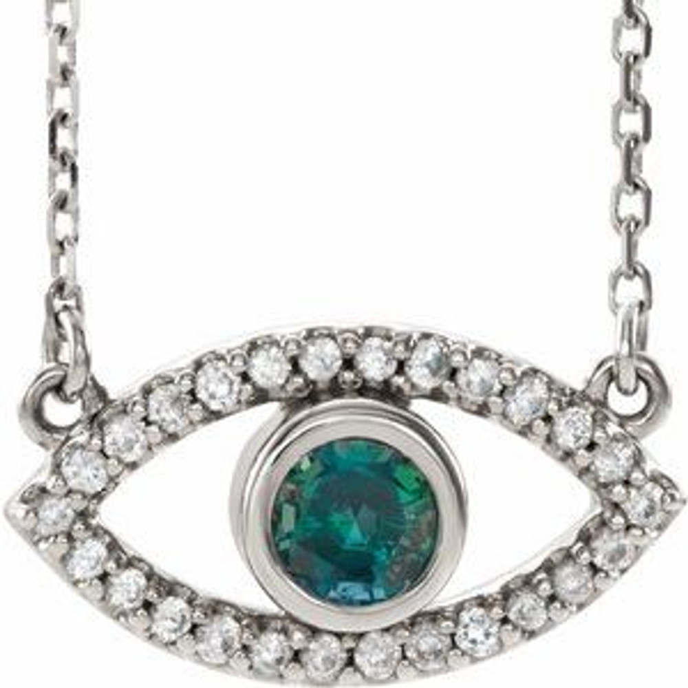 Charm your June-born girl with this beautiful alexandrite pendant.