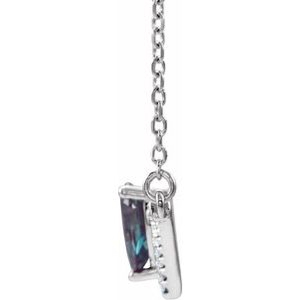 Charm your June-born girl with this beautiful alexandrite pendant.