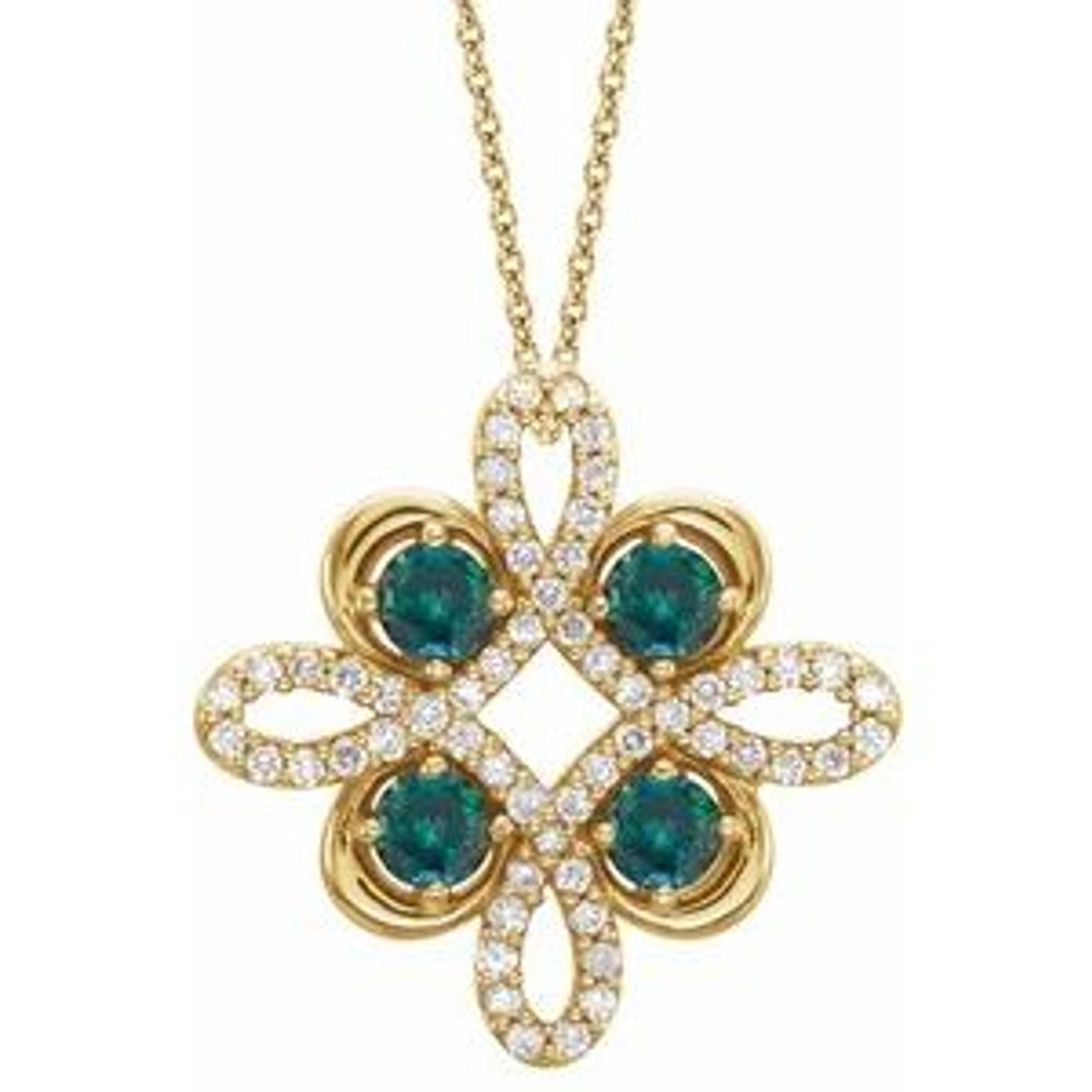 Charm your June-born girl with this beautiful alexandrite pendant.