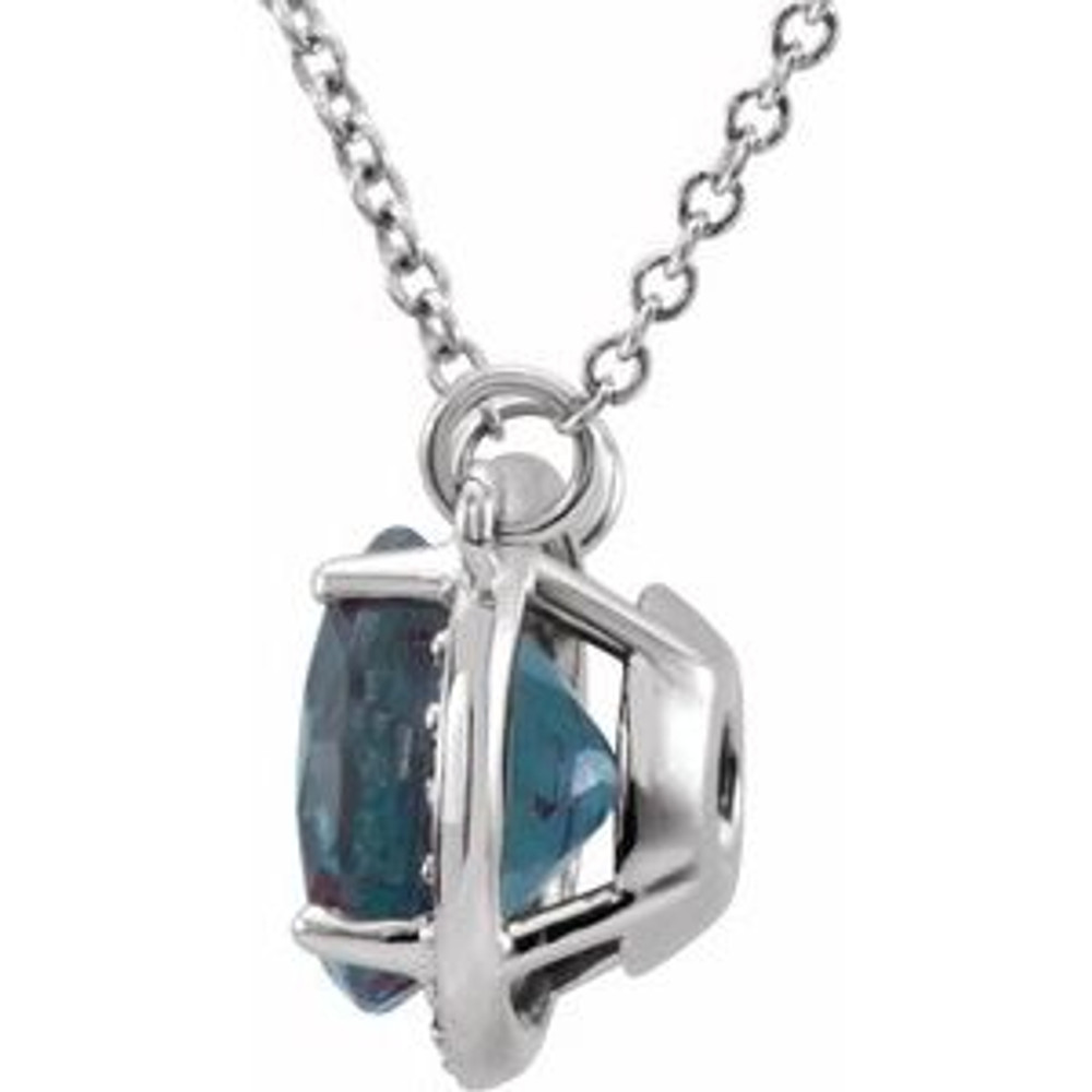 Charm your June-born girl with this beautiful alexandrite pendant.