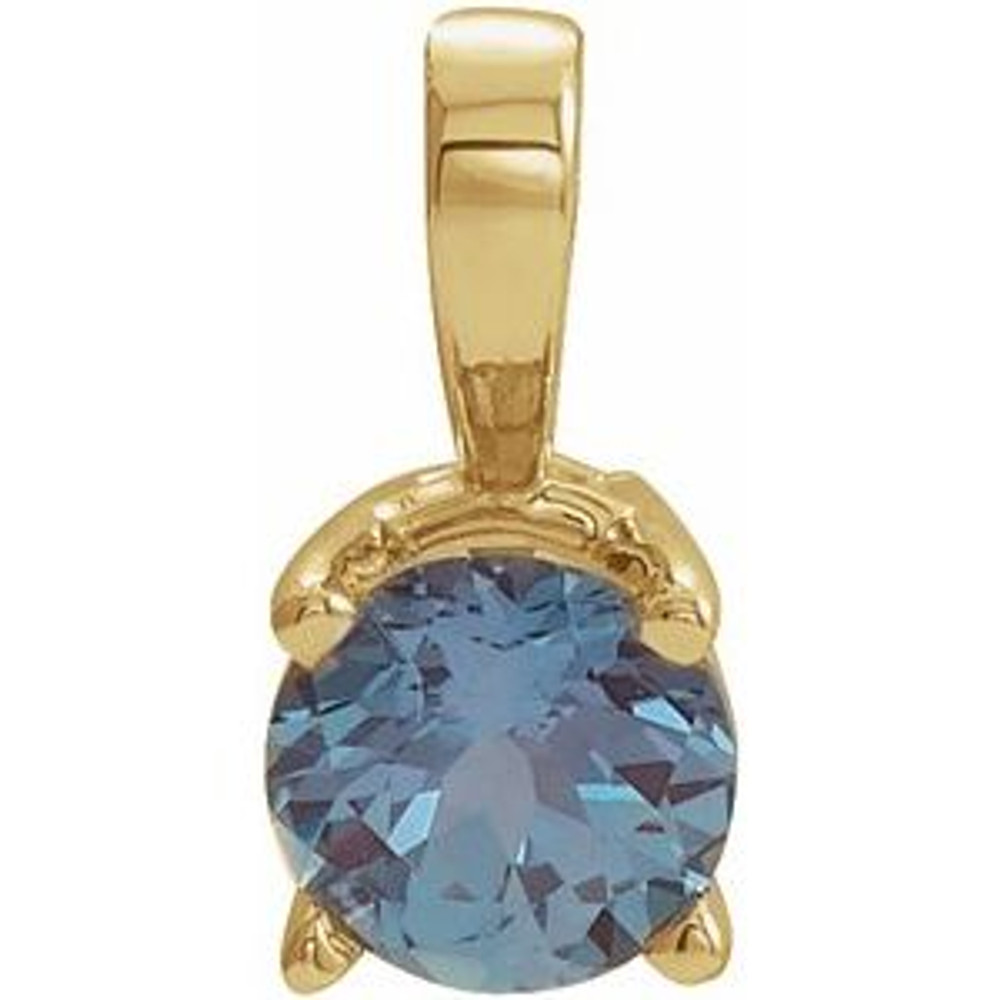 Charm your June-born girl with this beautiful alexandrite pendant.