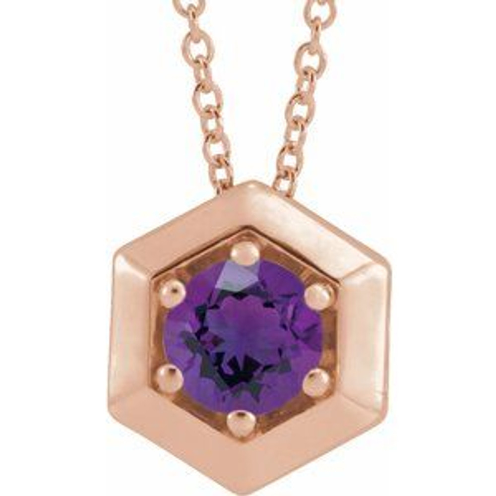 Make a glamorous statement with this stunning amethyst pendant.