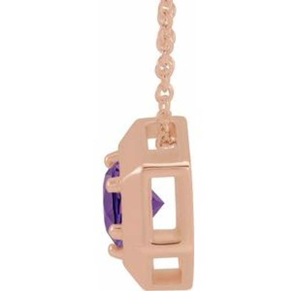 Make a glamorous statement with this stunning amethyst pendant.