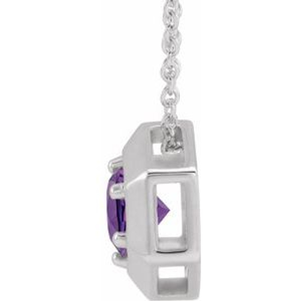 Make a glamorous statement with this stunning amethyst pendant.