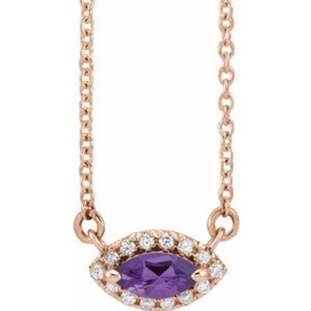 Make a glamorous statement with this stunning amethyst pendant.