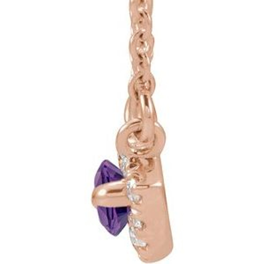 Make a glamorous statement with this stunning amethyst pendant.