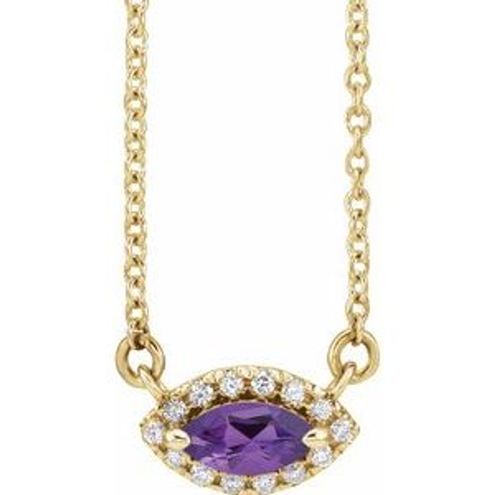 Make a glamorous statement with this stunning amethyst pendant.