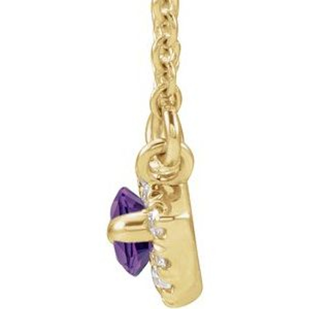 Make a glamorous statement with this stunning amethyst pendant.
