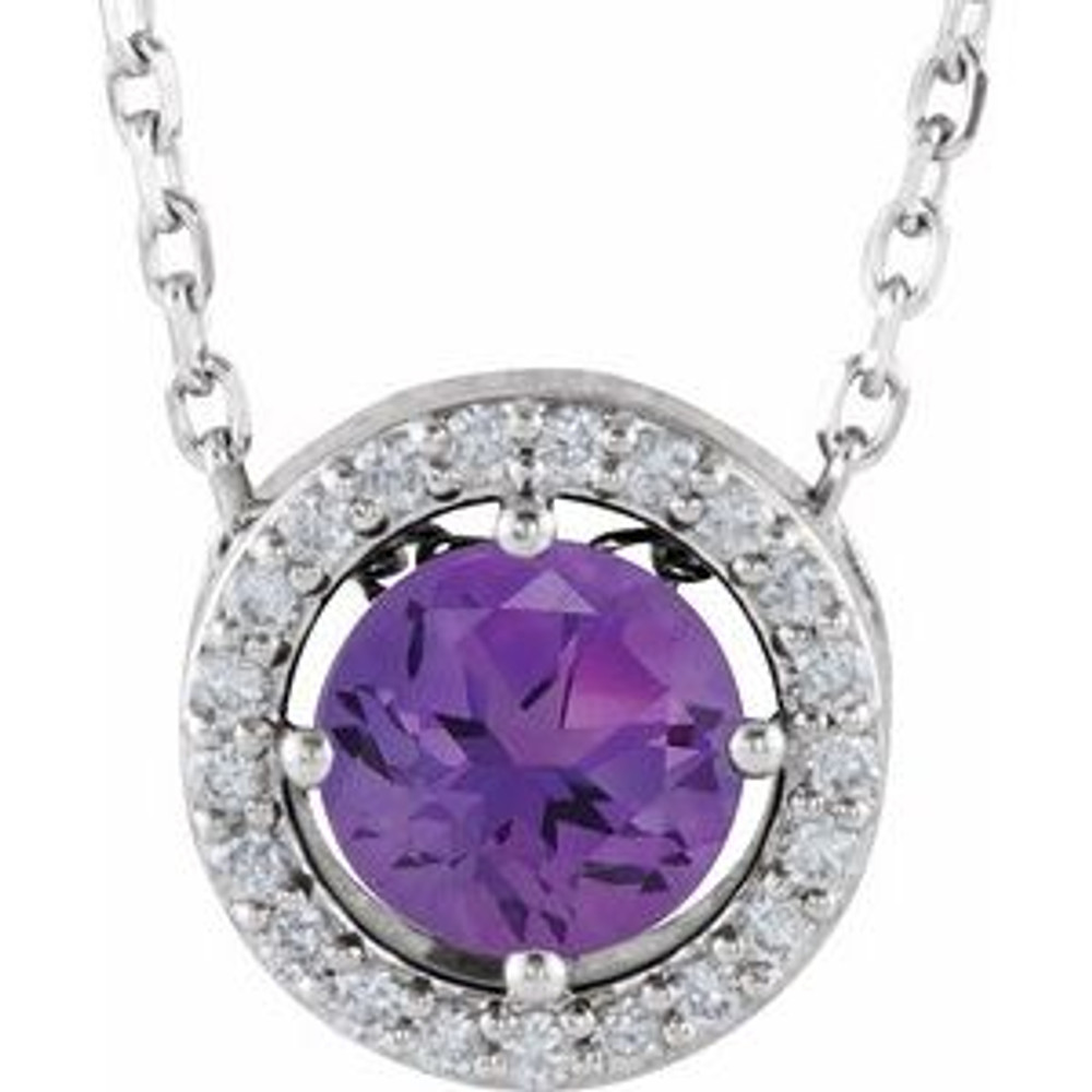 Make a glamorous statement with this stunning amethyst pendant.