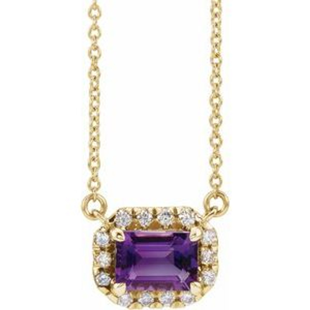 Make a glamorous statement with this stunning amethyst pendant.