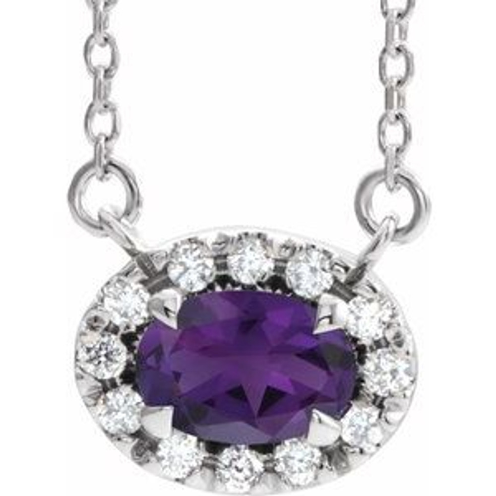 Make a glamorous statement with this stunning amethyst pendant.