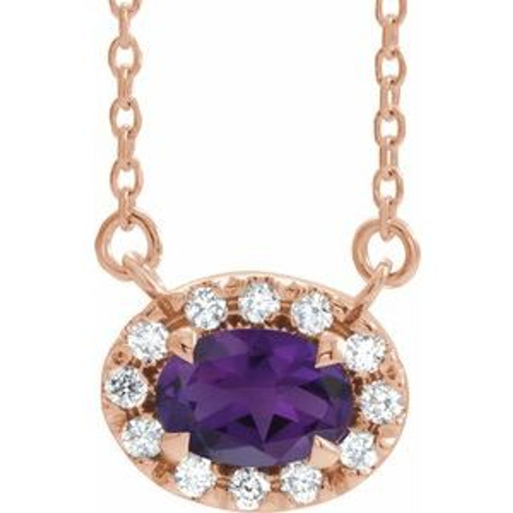 Make a glamorous statement with this stunning amethyst pendant.