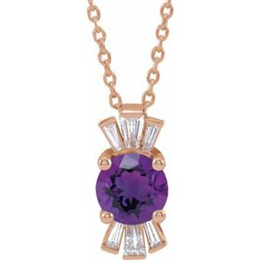 Make a glamorous statement with this stunning amethyst pendant.