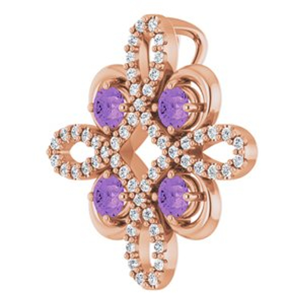 Make a glamorous statement with this stunning amethyst pendant.