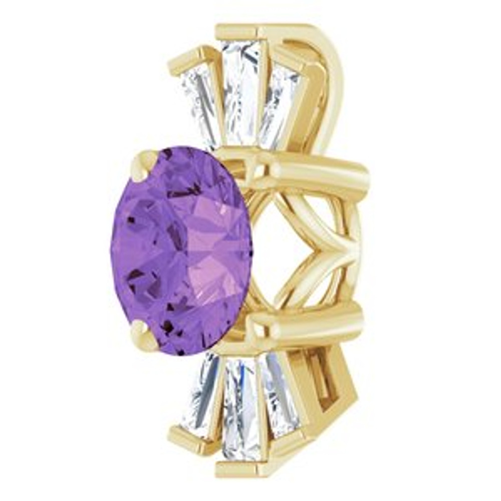 Make a glamorous statement with this stunning amethyst pendant.