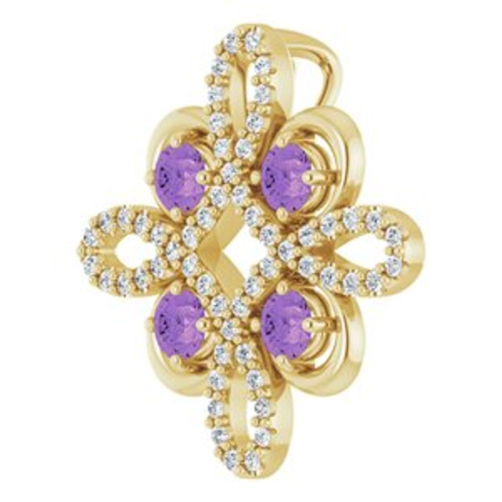 Make a glamorous statement with this stunning amethyst pendant.