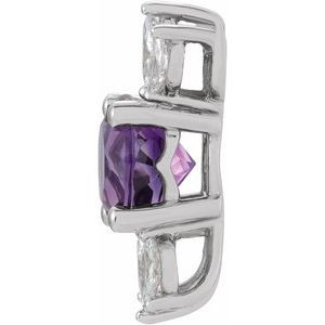 Make a glamorous statement with this stunning amethyst pendant.