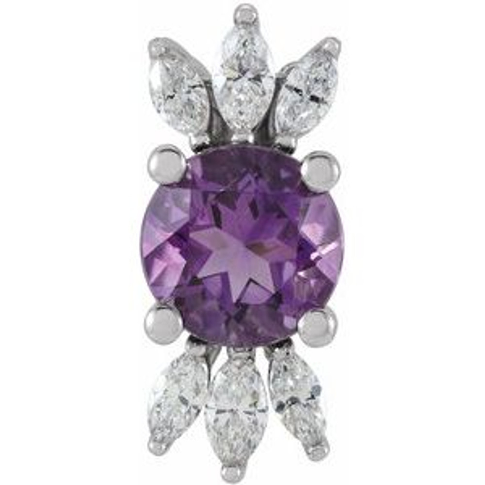Make a glamorous statement with this stunning amethyst pendant.
