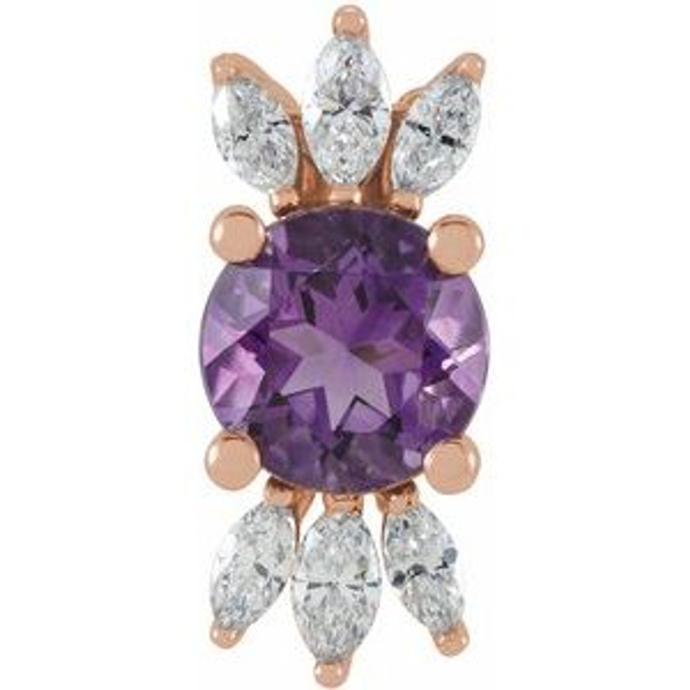 Make a glamorous statement with this stunning amethyst pendant.