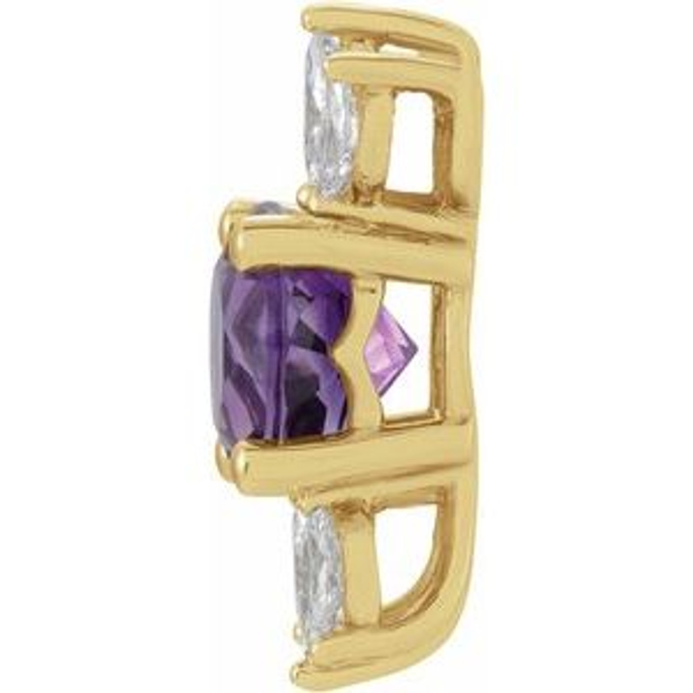 Make a glamorous statement with this stunning amethyst pendant.