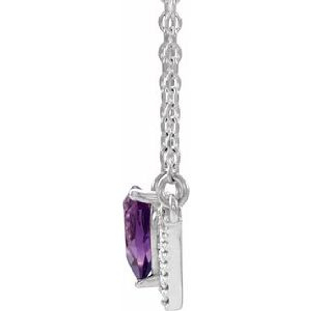 Make a glamorous statement with this stunning amethyst pendant.