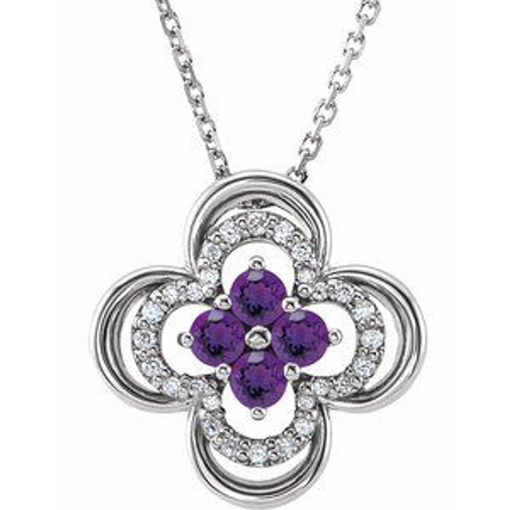 Make a glamorous statement with this stunning amethyst pendant.