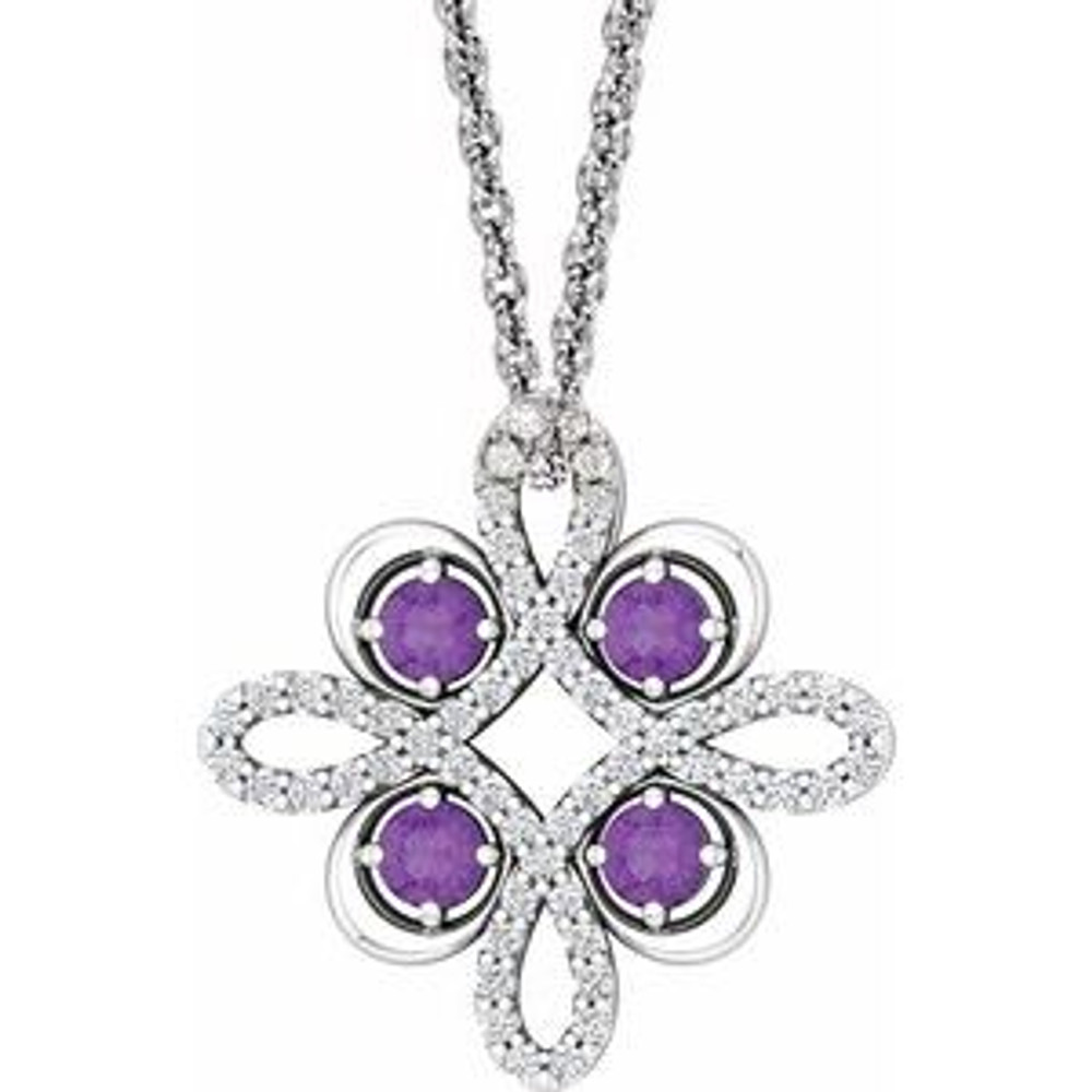Make a glamorous statement with this stunning amethyst pendant.