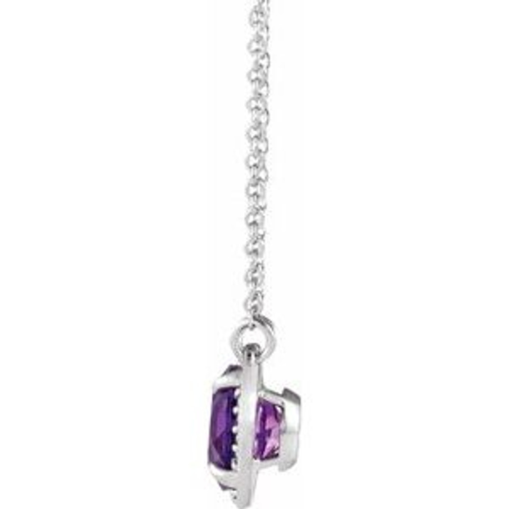 Make a glamorous statement with this stunning amethyst pendant.