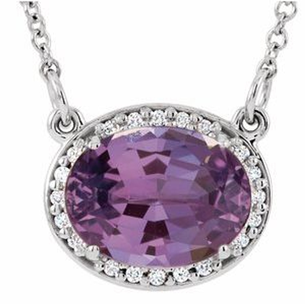 Make a glamorous statement with this stunning amethyst pendant.