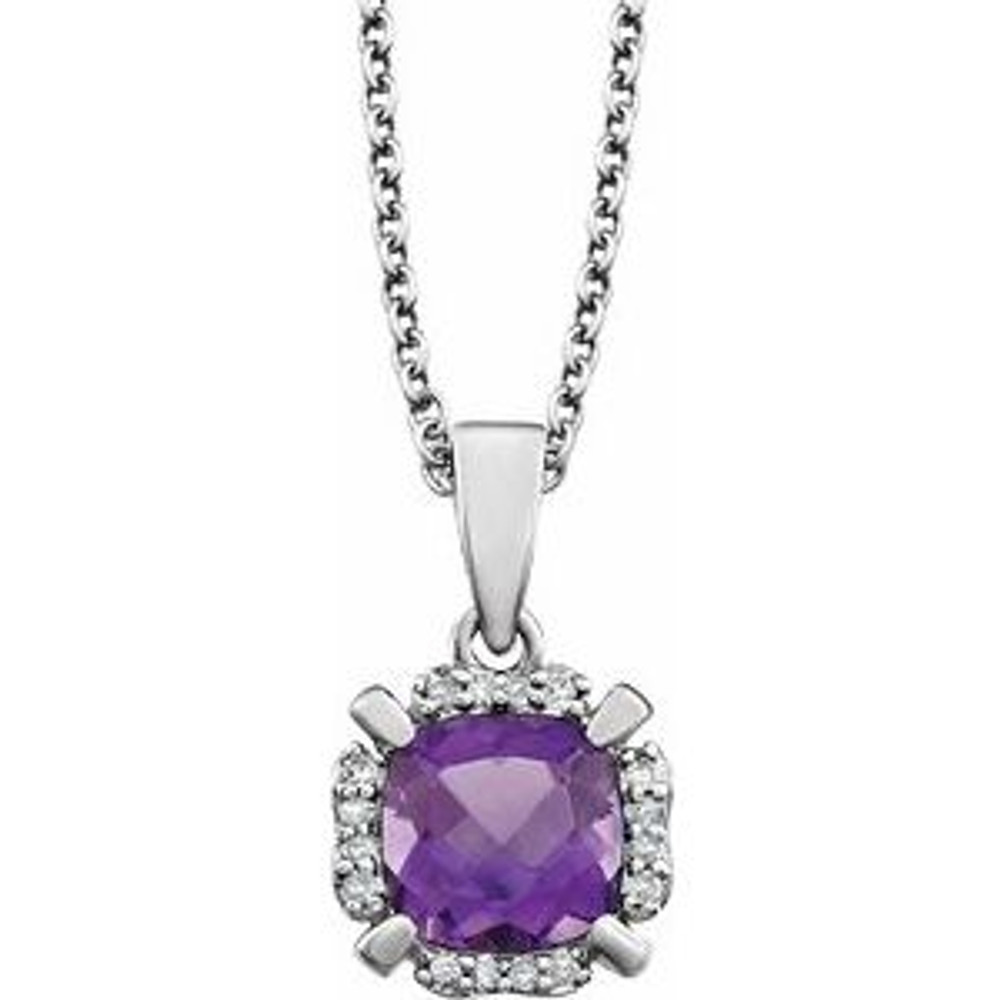 Make a glamorous statement with this stunning amethyst pendant.