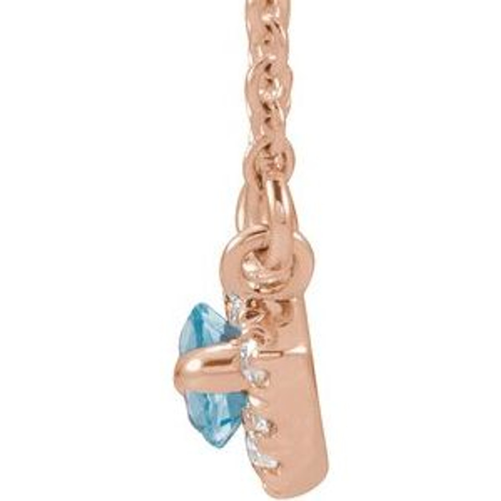 Charm your March-born girl with this beautiful gemstone pendant.