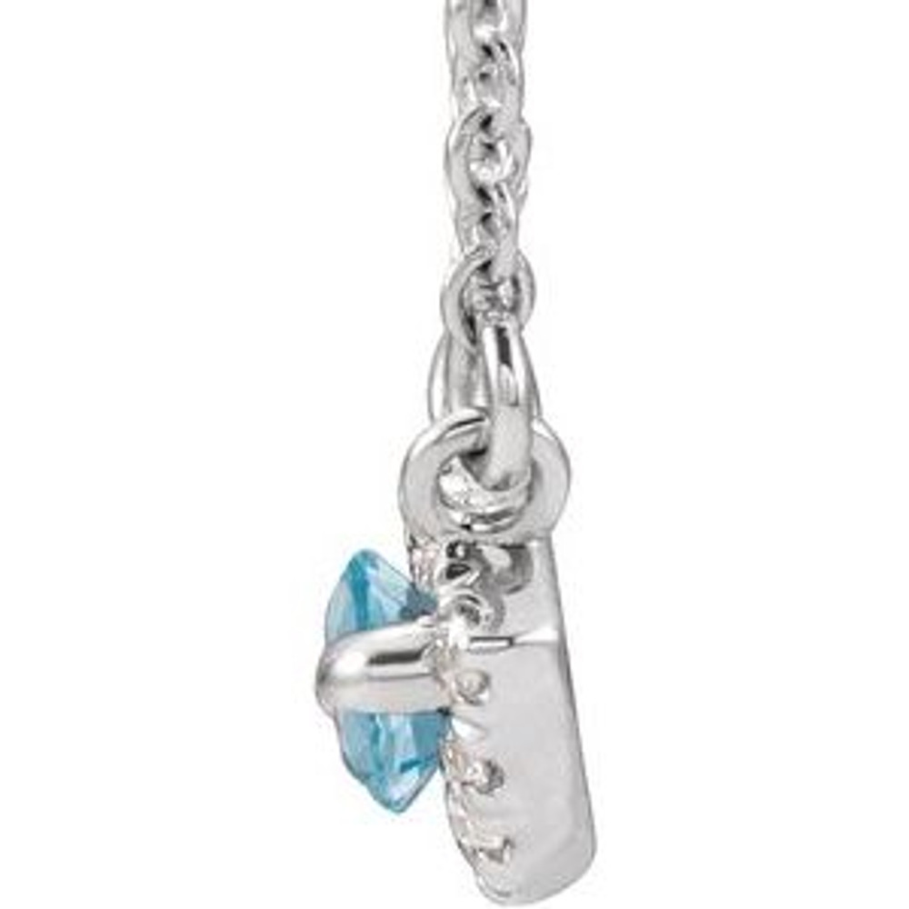 Charm your March-born girl with this beautiful gemstone pendant.