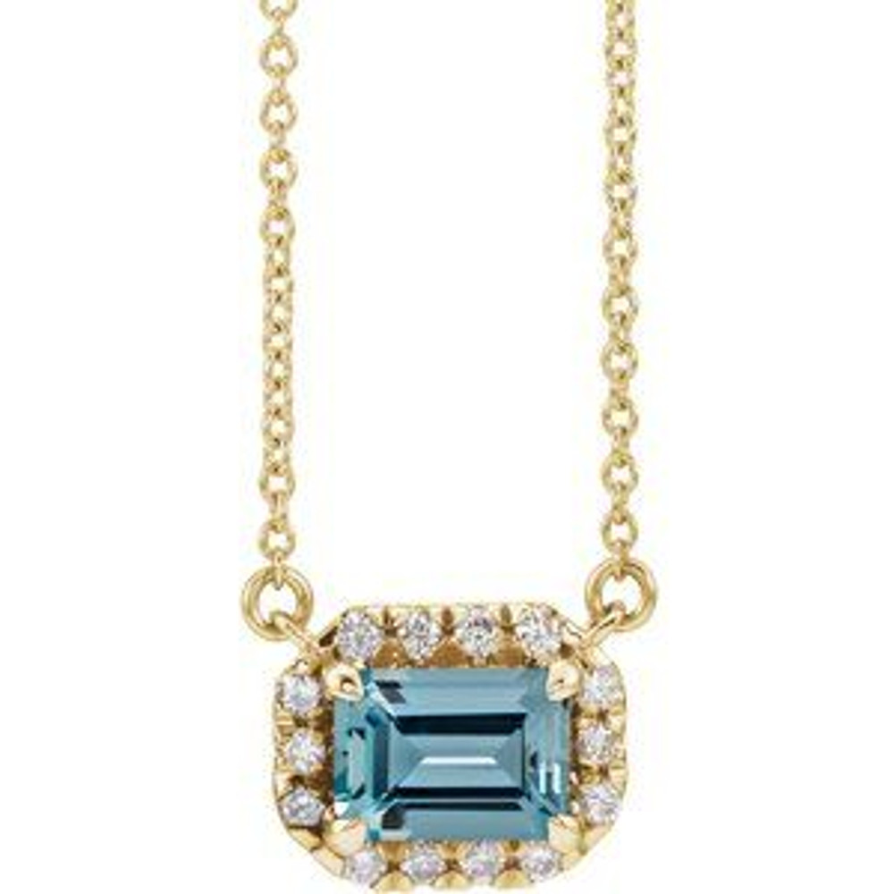 Charm your March-born girl with this beautiful gemstone pendant.