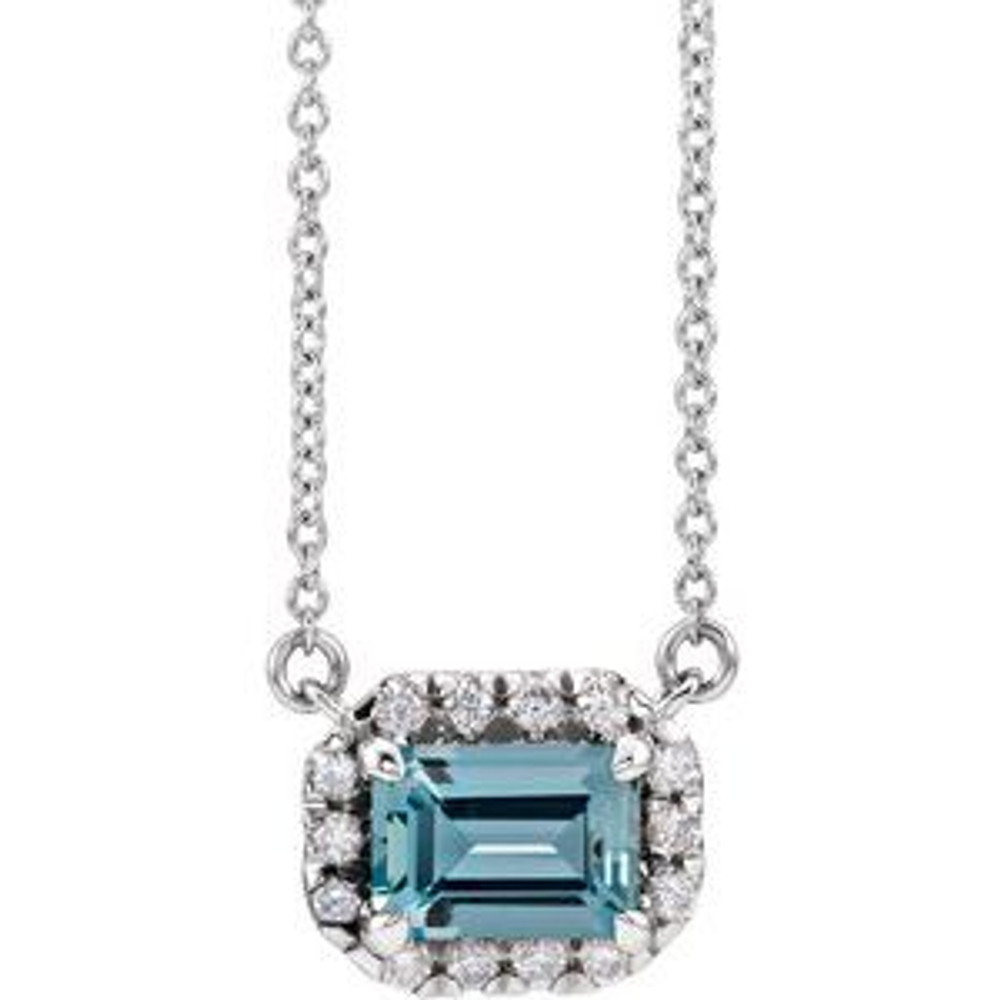 Charm your March-born girl with this beautiful gemstone pendant.